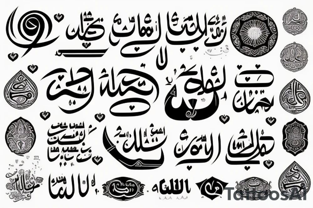Arabic Write with love tattoo idea