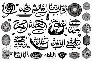 Arabic Write with love tattoo idea
