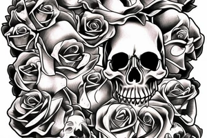 Skull with aires tattoo idea