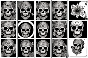 Skull with aires tattoo idea