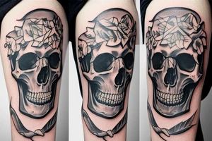 Skull with aires tattoo idea