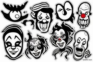clown tattoo idea