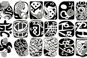 modernist Japanese character tattoo idea