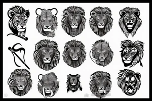 a lion in a suit and a cigarette in his mouth tattoo idea