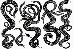 A female figure with snakes tattoo idea
