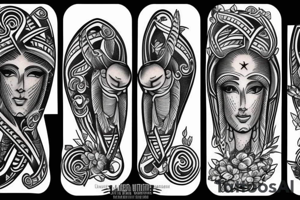 octupous in greek style tattoo idea