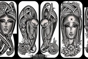 octupous in greek style tattoo idea
