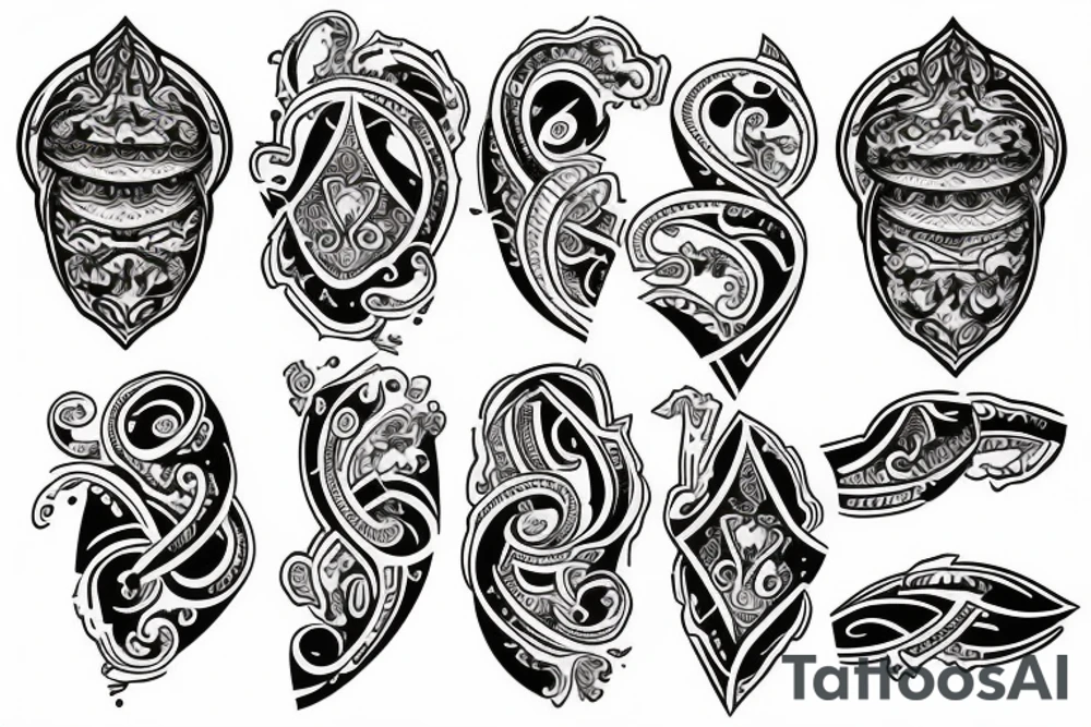 octupous in greek style tattoo idea