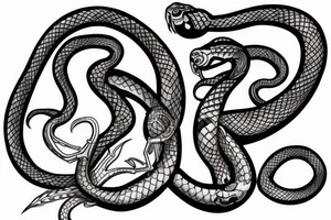 A female figure with snakes tattoo idea