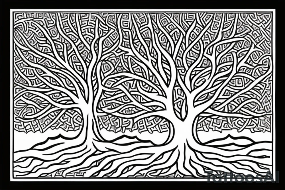 The tree of life is a common symbol of growth and the interconnectedness of all living things. It can also be associated with spiritual beliefs and the idea of a connection to a higher power. tattoo idea