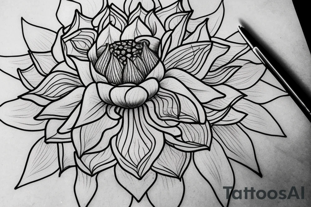 The lotus flower is often used as a symbol of spiritual growth and the attainment of enlightenment in Buddhism. It can also symbolize peace, as it rises from the mud to bloom in serenity tattoo idea