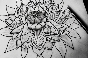 The lotus flower is often used as a symbol of spiritual growth and the attainment of enlightenment in Buddhism. It can also symbolize peace, as it rises from the mud to bloom in serenity tattoo idea
