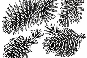 Pinecone with some pine branch tattoo idea
