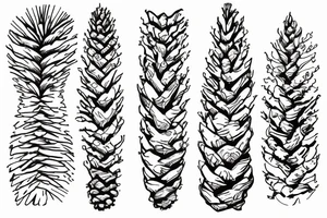 Pinecone with some pine branch tattoo idea