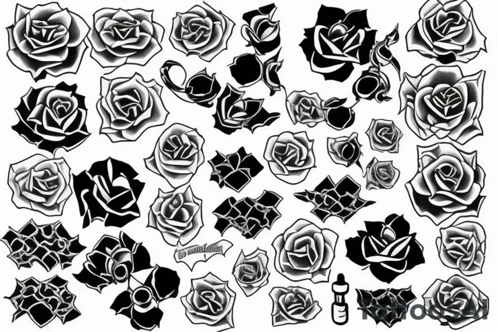 hexapattern, defuse rose, tattoo idea