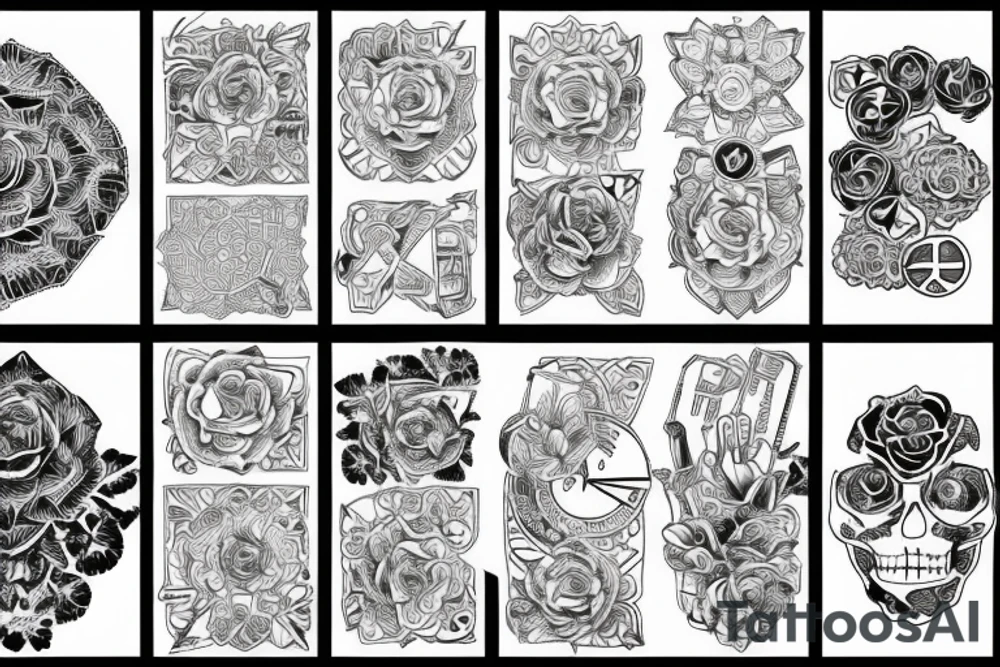 hexapattern, defuse rose, tattoo idea