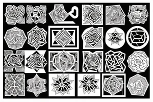 hexapattern, defuse rose, tattoo idea