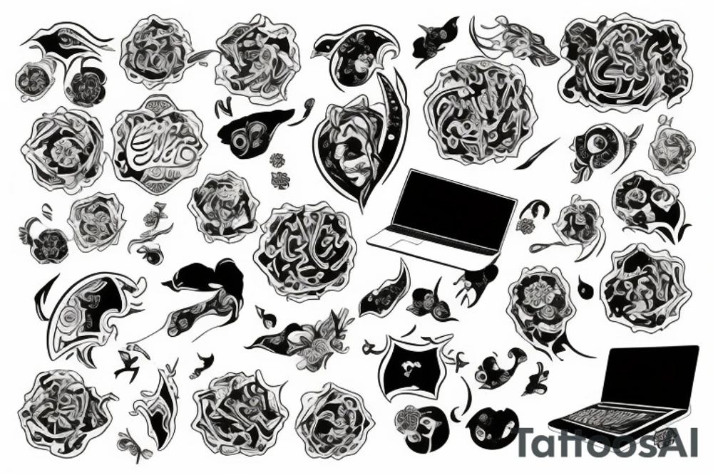 sargei with laptop tattoo idea