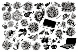 sargei with laptop tattoo idea