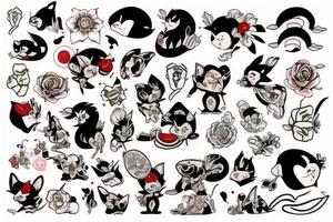 mokey with sparks tattoo idea