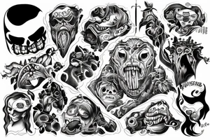 good side bad side. intelligent monster with pure heart tattoo idea