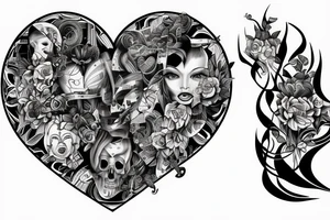 good side bad side. intelligent with pure heart tattoo idea