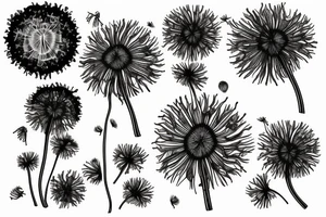 dandelion  that symbolizes the transience and fragility of life tattoo idea