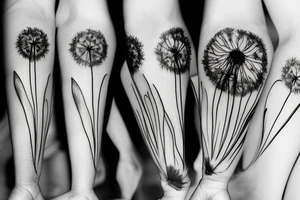 dandelion  that symbolizes the transience and fragility of life tattoo idea