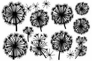 dandelion  that symbolizes the transience and fragility of life tattoo idea