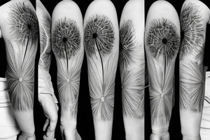 dandelion  that symbolizes the transience and fragility of life tattoo idea