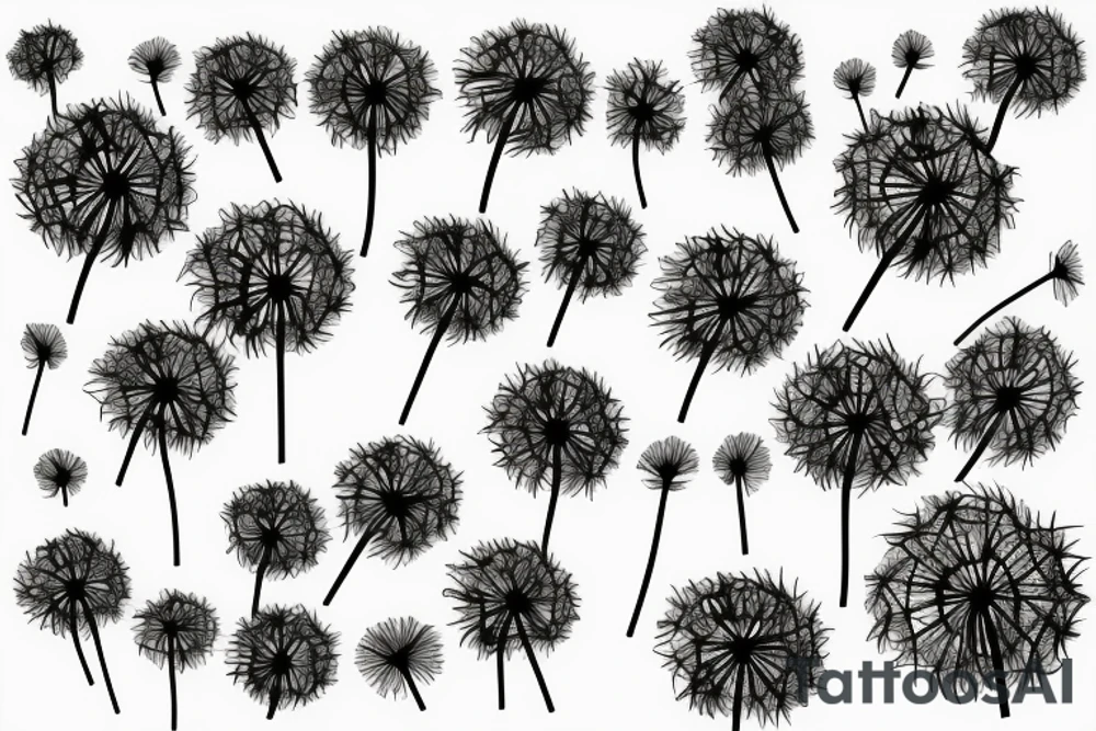 dandelion  that symbolizes the transience and fragility of life tattoo idea