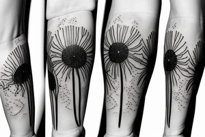 dandelion  that symbolizes the transience and fragility of life tattoo idea