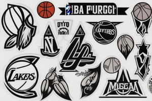 NBA Logo tattoo idea