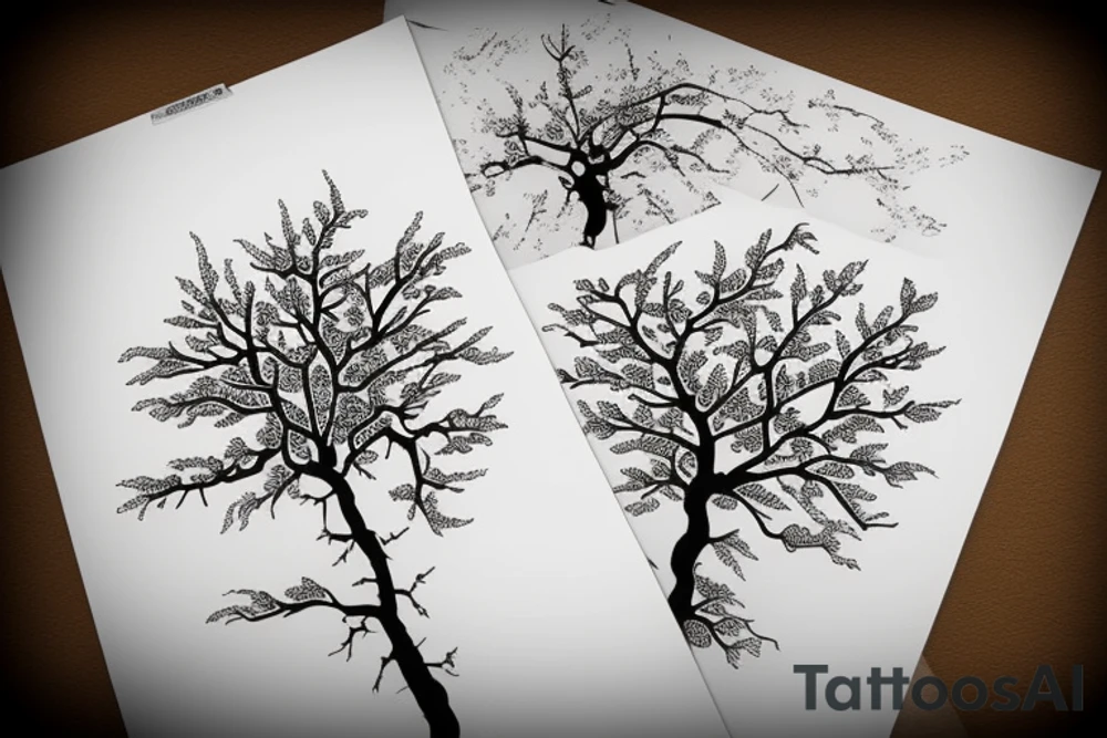 sakura tree tattoo idea