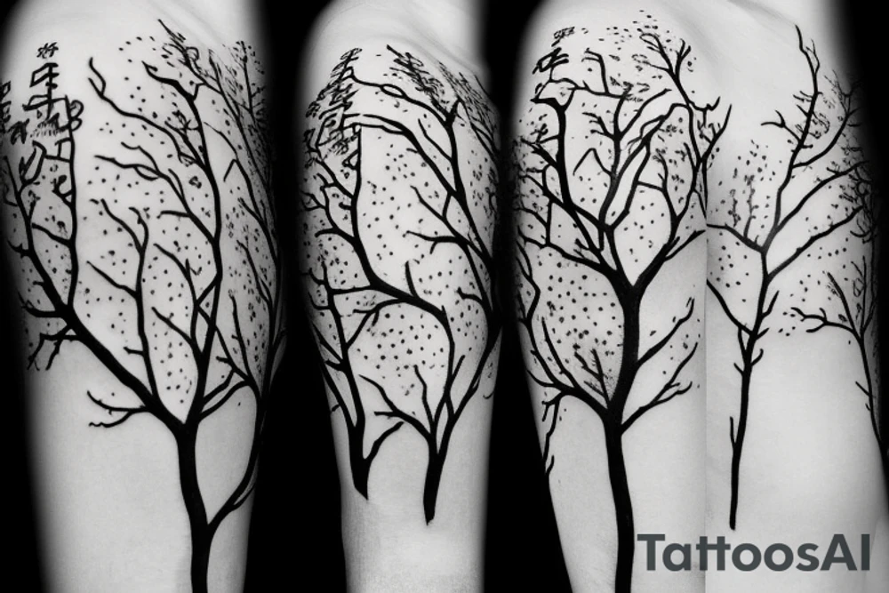 sakura tree tattoo idea