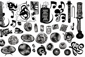 90´ music tattoo idea
