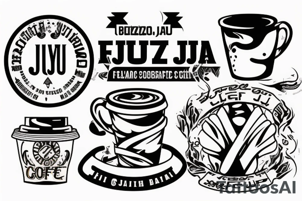 Brazilian Jiu Jitsu coffee tattoo idea
