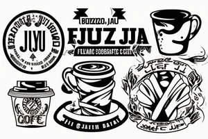 Brazilian Jiu Jitsu coffee tattoo idea