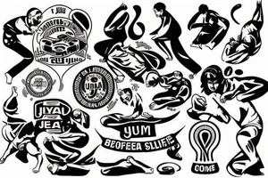 Brazilian Jiu Jitsu coffee tattoo idea