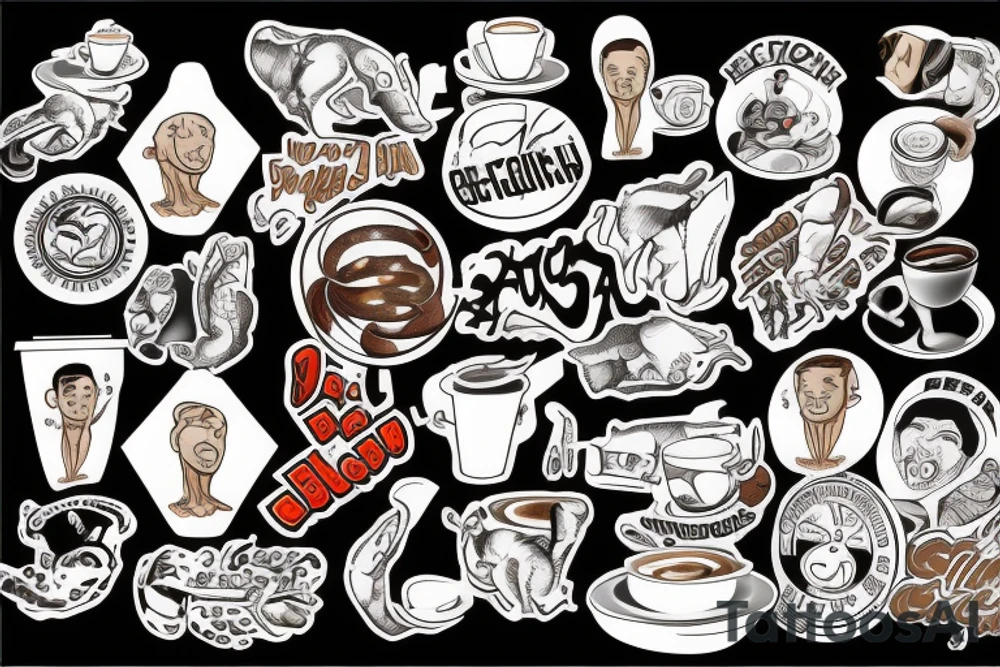 Brazilian Jiu Jitsu coffee tattoo idea