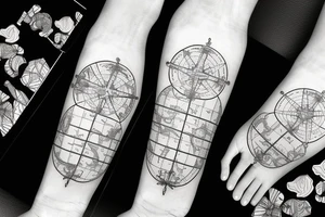nautical map tattoo idea