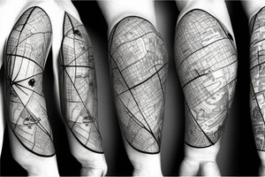 nautical map tattoo idea