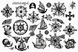 nautical map tattoo idea