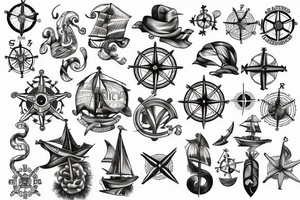 nautical map tattoo idea