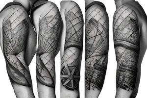 nautical map tattoo idea