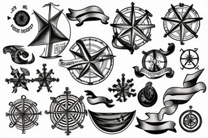 nautical map tattoo idea