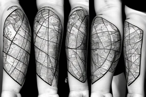 nautical map tattoo idea