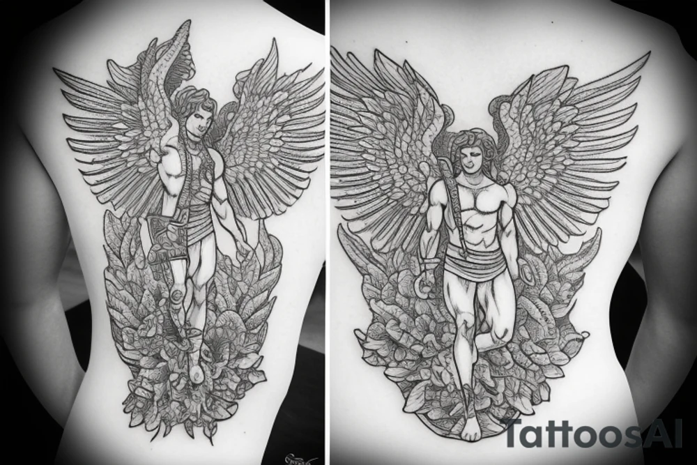 Saint Michael Archangel tattoo idea
