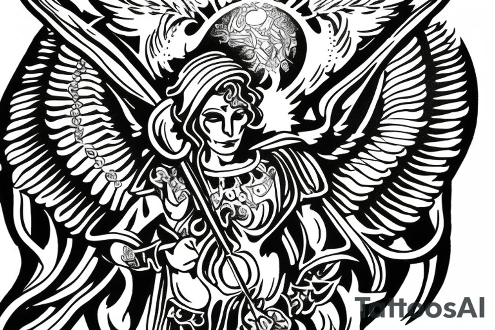 Saint Michael Archangel tattoo idea