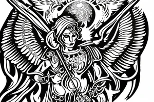 Saint Michael Archangel tattoo idea